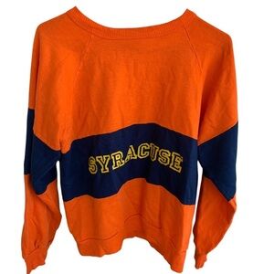 Vintage Syracuse Orangeman Crewneck Sweatshirt 1st String Small 70s 80s Sweater
